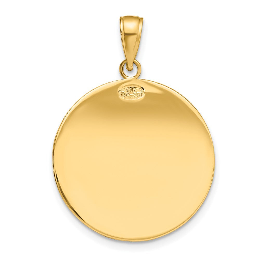 14K Gelbgold Sankt-Christopherus-Medaille-Anhänger