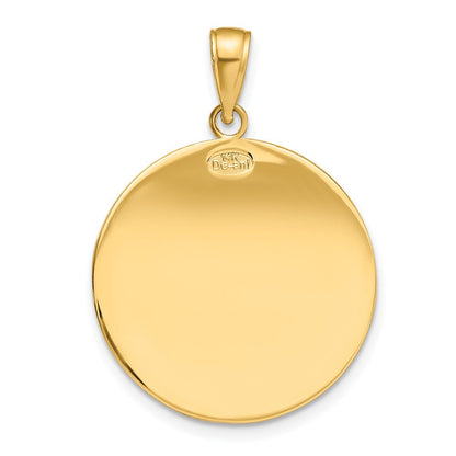 14K Gelbgold Sankt-Christopherus-Medaille-Anhänger