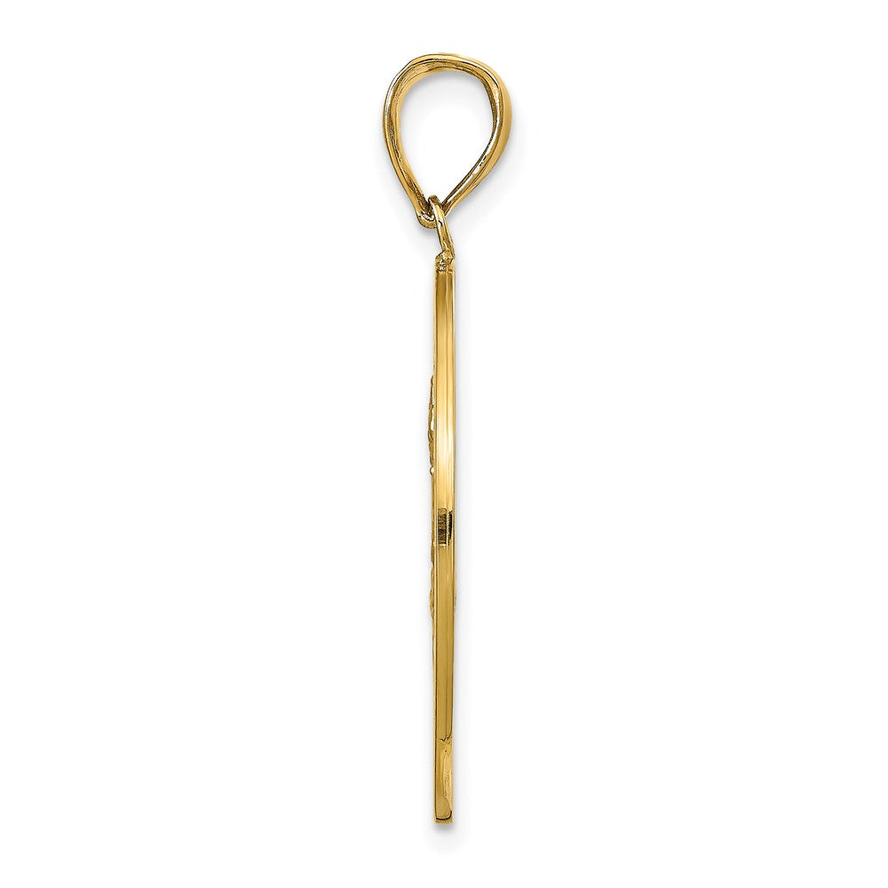 14K Gelbgold Sankt-Christophorus-Medaille-Anhänger