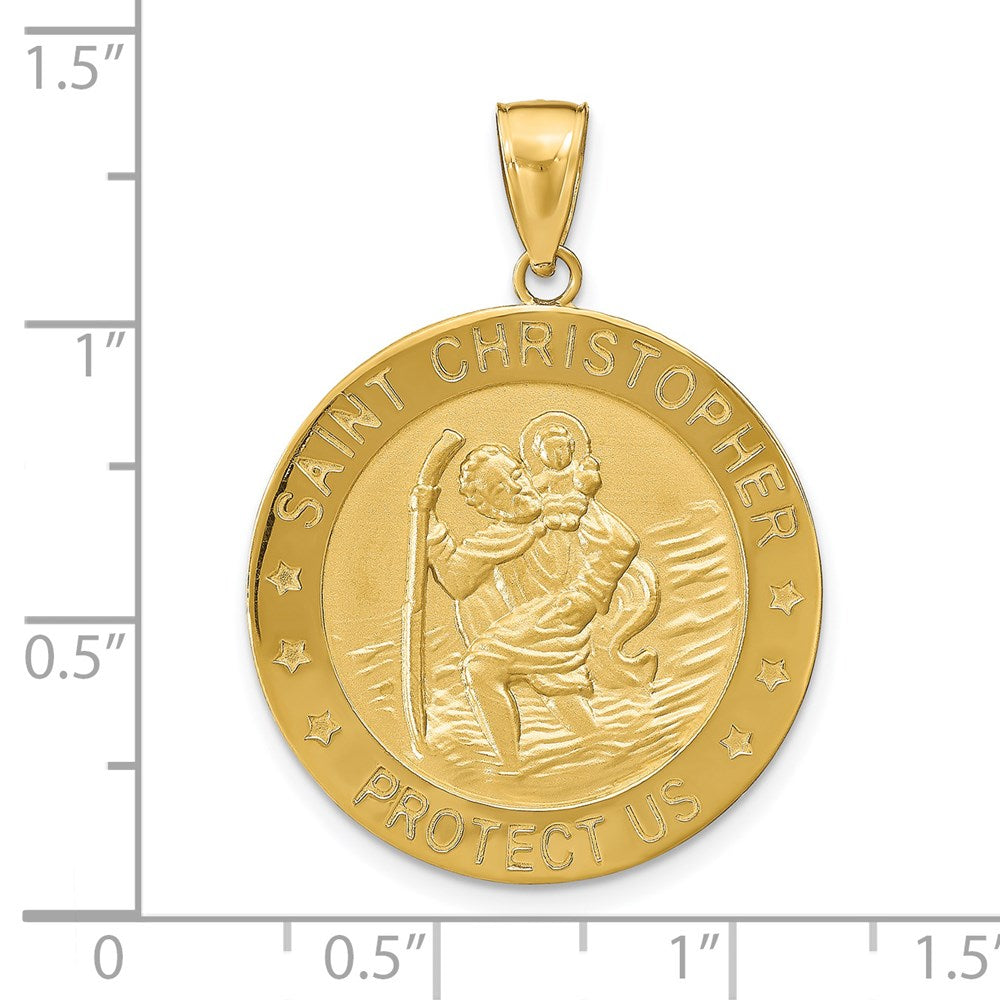 14K Gelbgold Sankt-Christophorus-Medaille-Anhänger