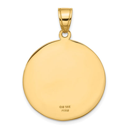 14K Gelbgold Sankt-Christopherus-Medaille-Anhänger