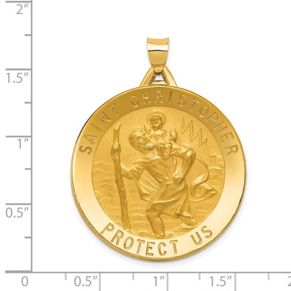 14K Gelbgold Sankt-Christophorus-Medaille-Anhänger
