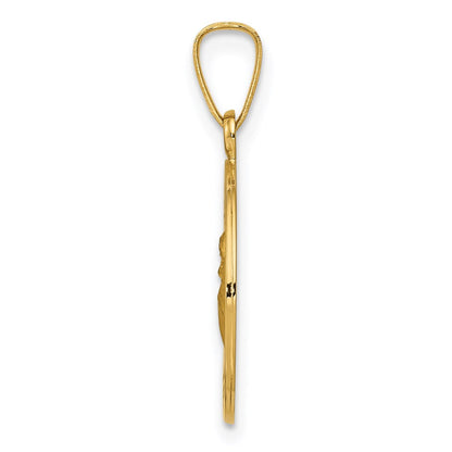 14K Gelbgold Sankt-Antonius-Medaille-Charm