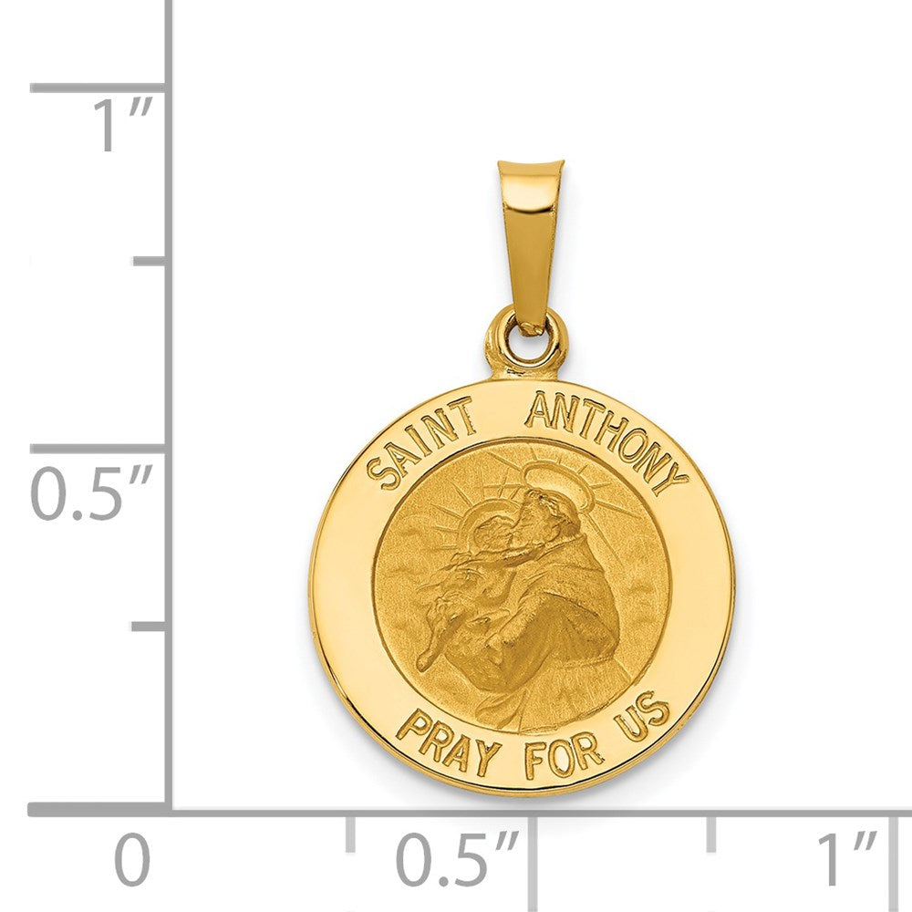 14K Gelbgold Sankt-Antonius-Medaille-Charm