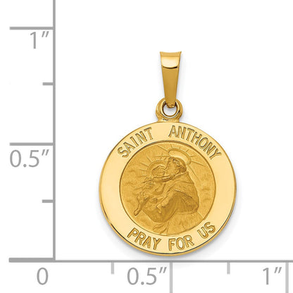 14K Gelbgold Sankt-Antonius-Medaille-Charm
