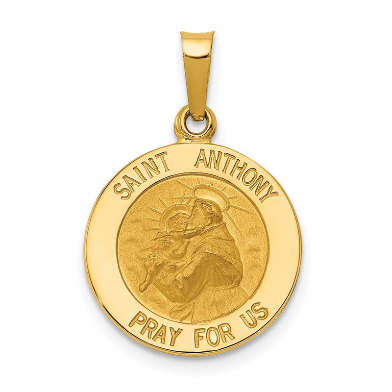 14K Gelbgold Sankt-Antonius-Medaille-Charm