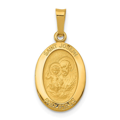 14 Karat Gelbgold Sankt-Josef-Medaille-Charm