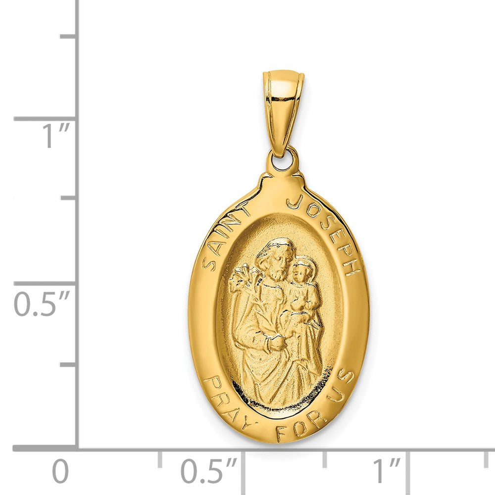 14K Gelbgold Sankt-Josef-Medaille-Anhänger