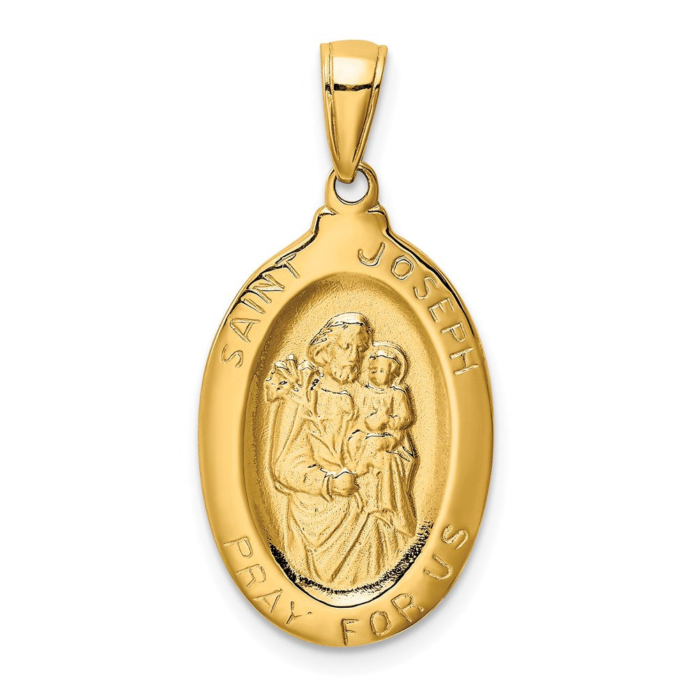 14K Gelbgold Sankt-Josef-Medaille-Anhänger
