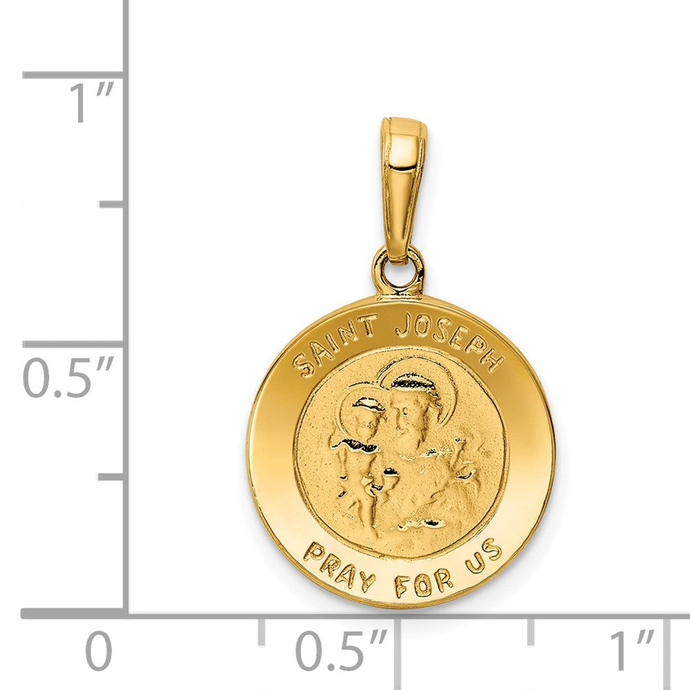 14K Gelbgold Sankt-Joseph-Medaille Charm