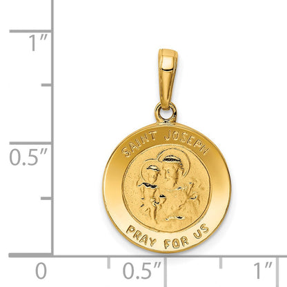 14K Gelbgold Sankt-Joseph-Medaille Charm