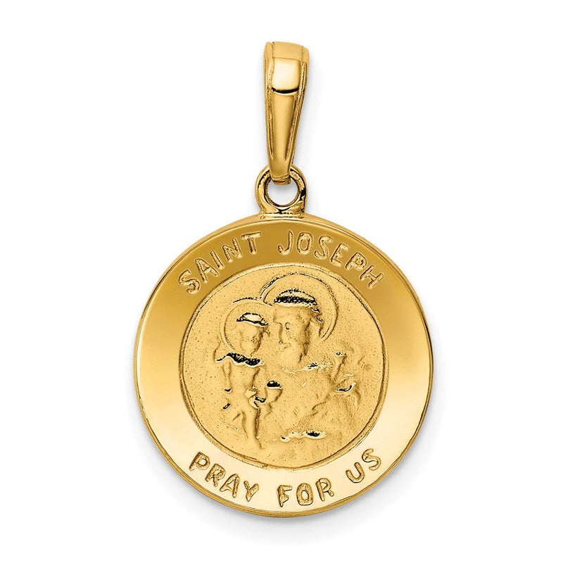 14K Gelbgold Sankt-Joseph-Medaille Charm