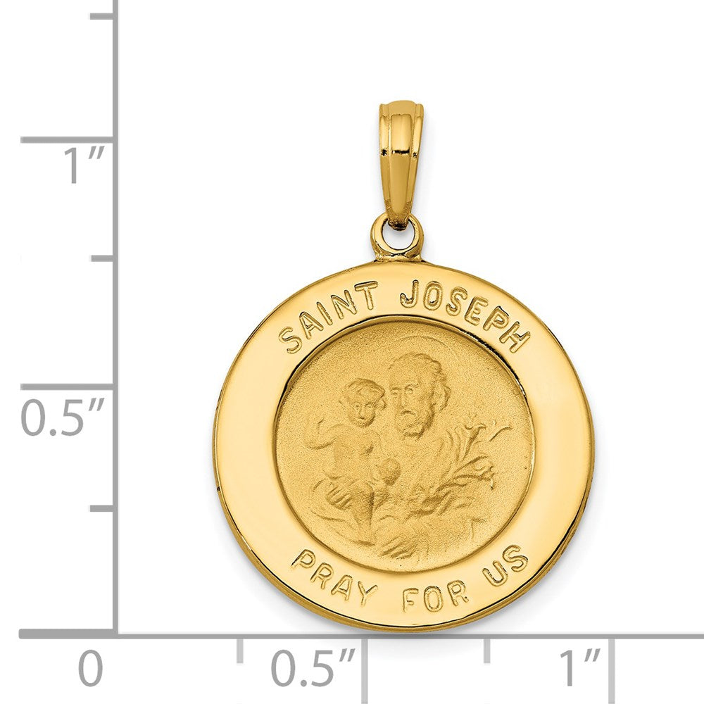 14K Gelbgold Sankt-Josef-Medaille-Anhänger