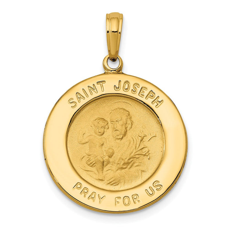 14K Gelbgold Sankt-Josef-Medaille-Anhänger