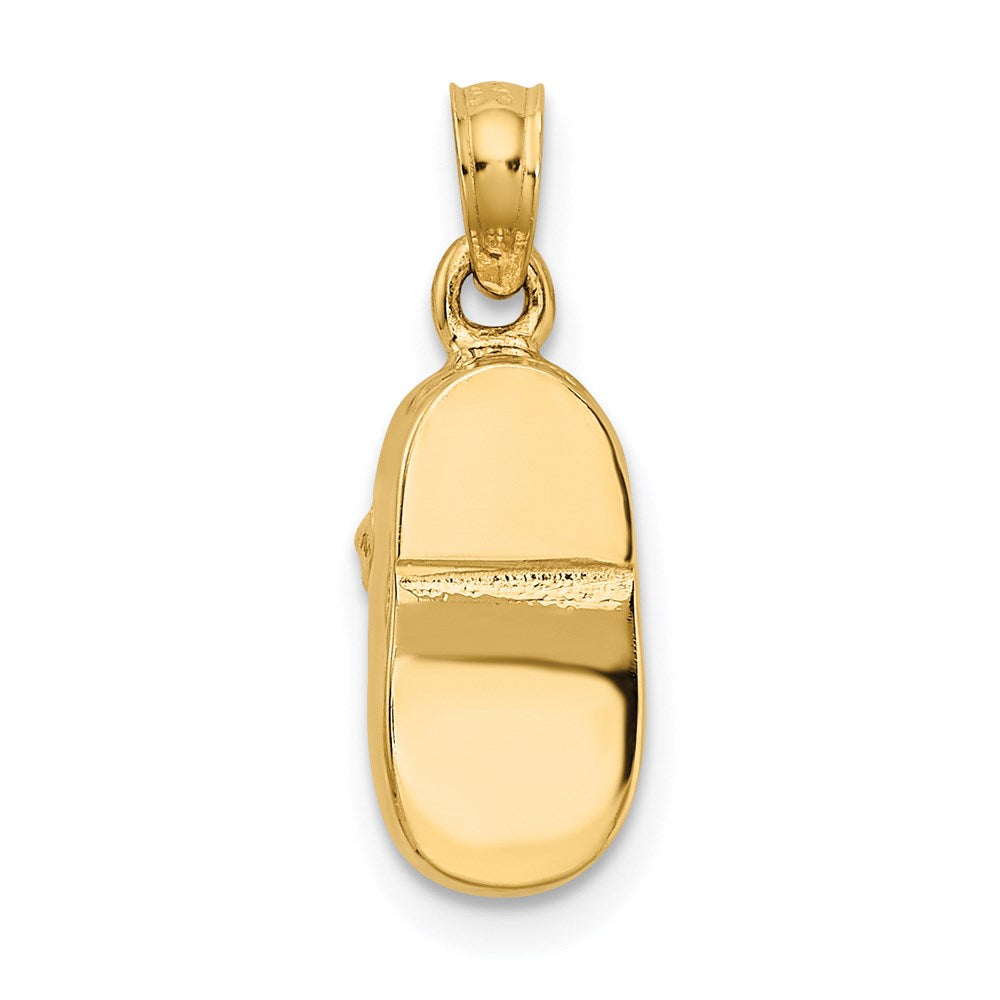 14K Bicolor-Gold 3D-Baby-Schuh-Charm aus Bicolor-Gold