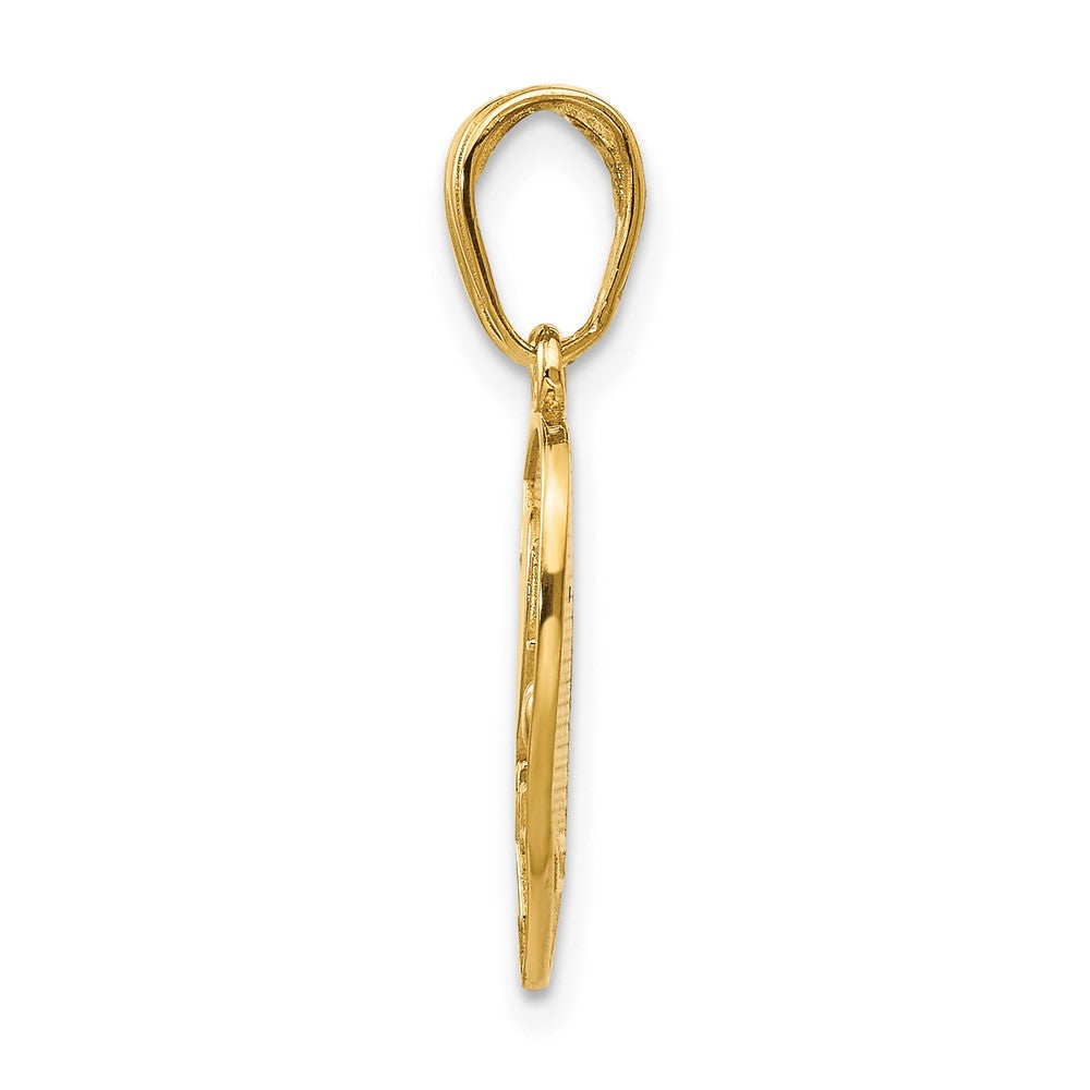 14K Gelbgold "I LOVE YOU" Herz-Charm zum Auseinanderbrechen