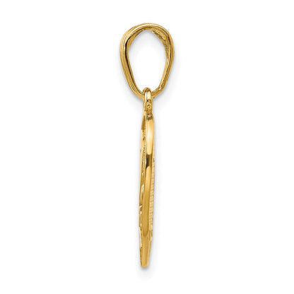 14K Gelbgold "I LOVE YOU" Herz-Charm zum Auseinanderbrechen