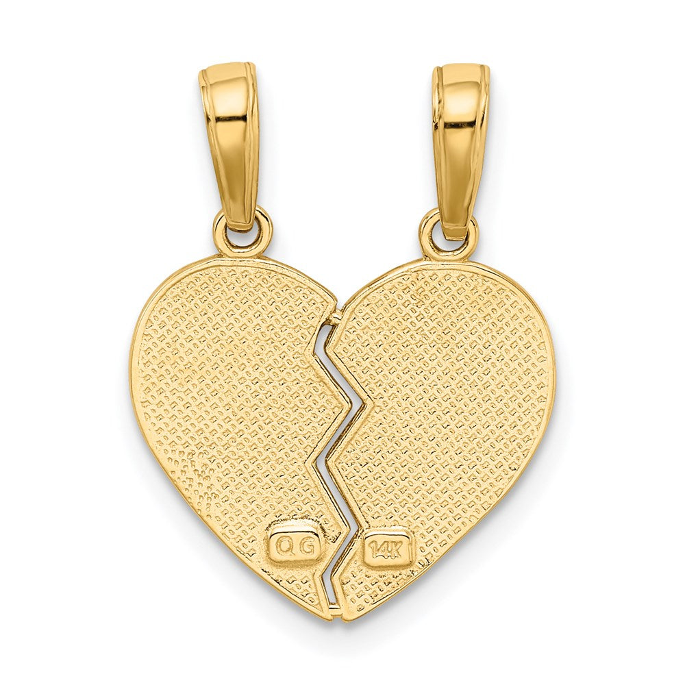 14K Gelbgold "I LOVE YOU" Herz-Charm zum Auseinanderbrechen