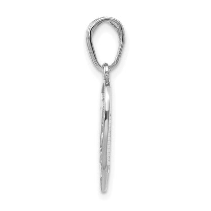 14K Weißgold I Liebe You Break Apart Herz Charm