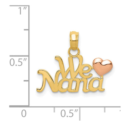 14K Bicolor We Liebe Nana Charm