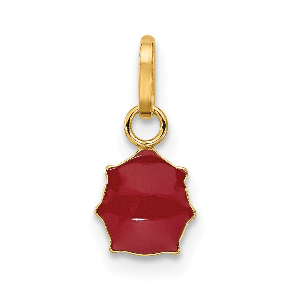 14K Gelbgold Emailliert Marienkäfer Charm