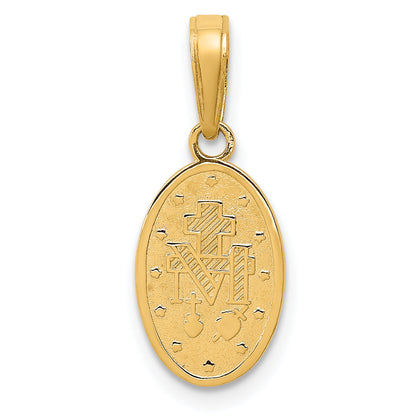14K Gelbgold Wundertätig Medaille Charm