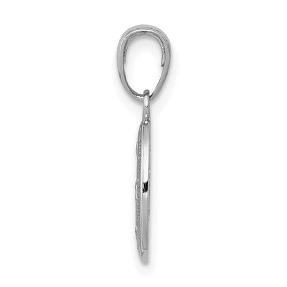 14K Weißgold Wundertätig Medaille Charm