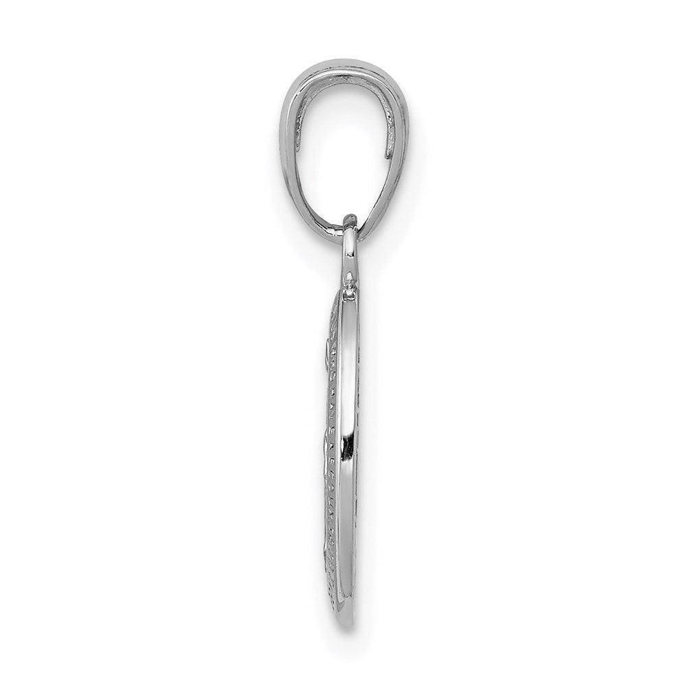 14K Weißgold Wundertätig Medaille Charm