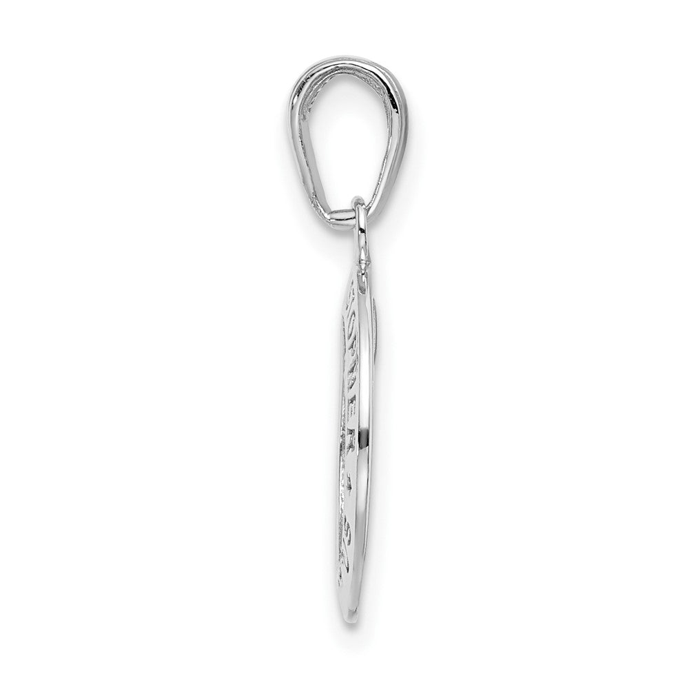 14K Weißgold Sankt Christophorus Medaille Charm