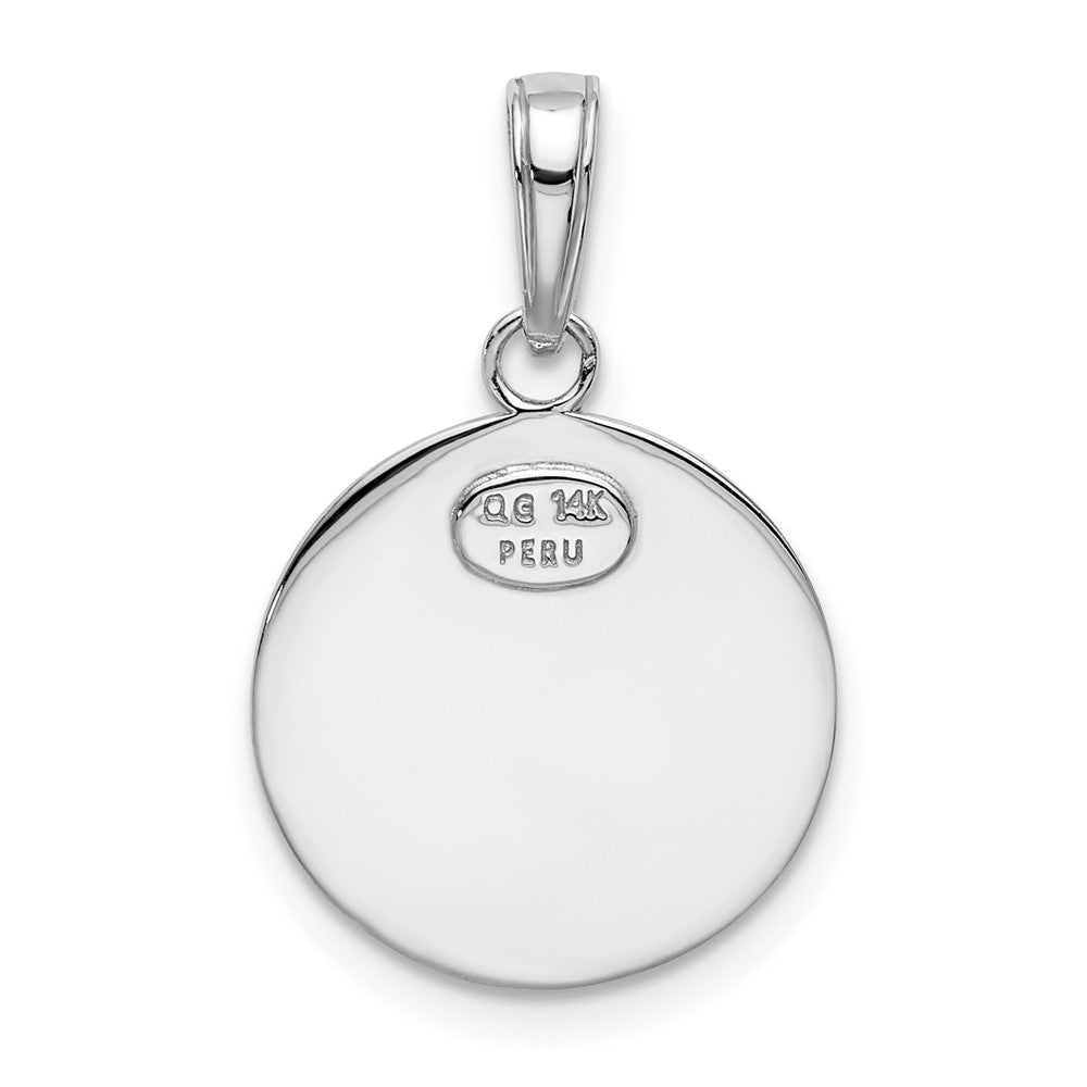 14K Weißgold Sankt Christophorus Medaille Charm