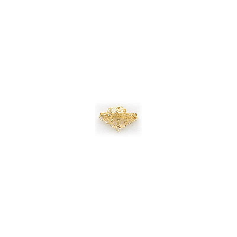 14K Gelbgold Oma-Anstecknadel/Anhänger
