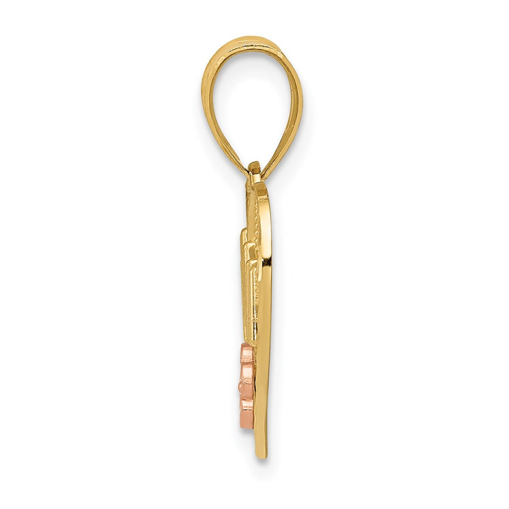 14K Bicolor Nana Herz Anhänger