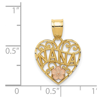 14K Bicolor Nana Herz Anhänger