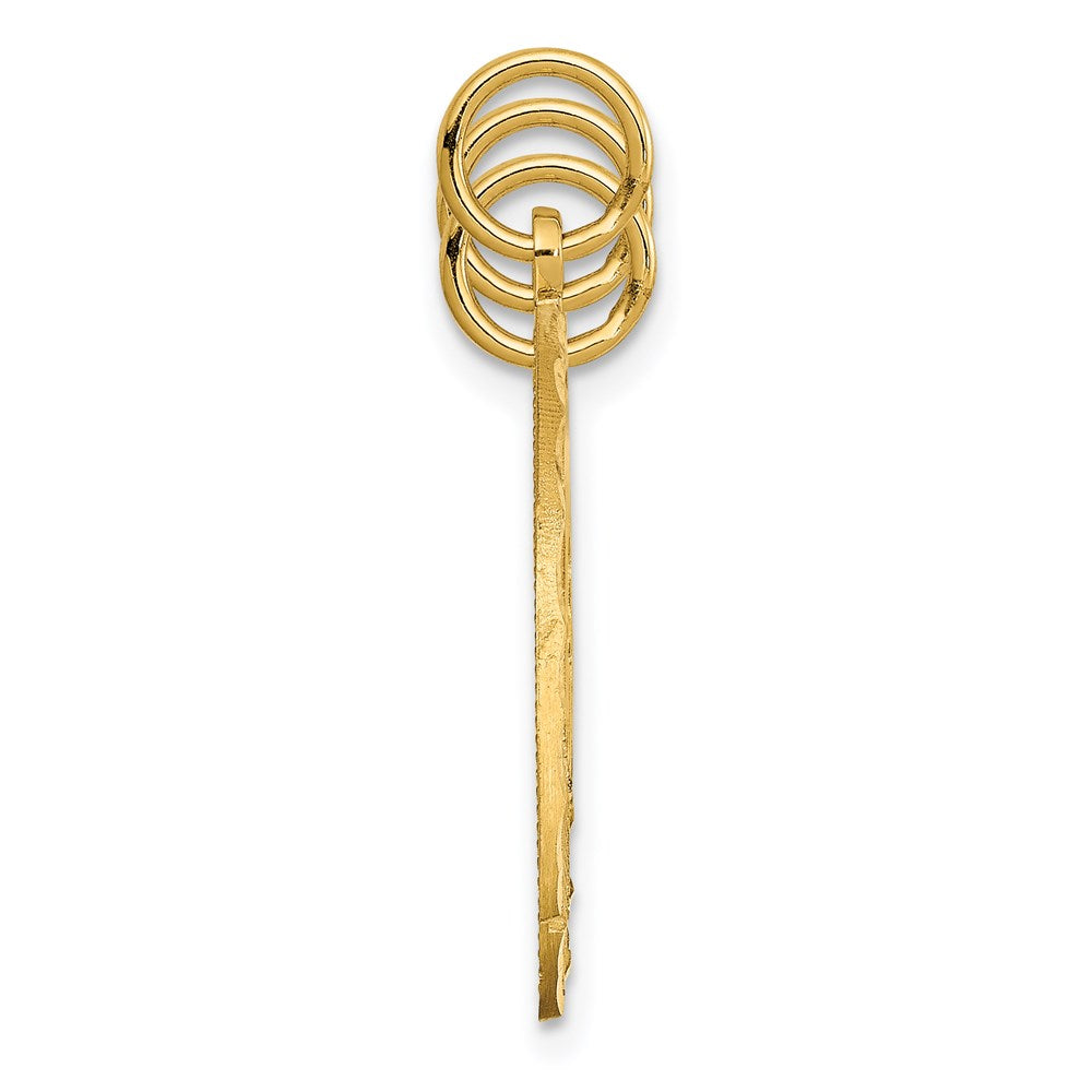 14K Gelbgold 3-teiliges „BESTE FREUNDE“-Charm-Set zum Auseinanderbrechen