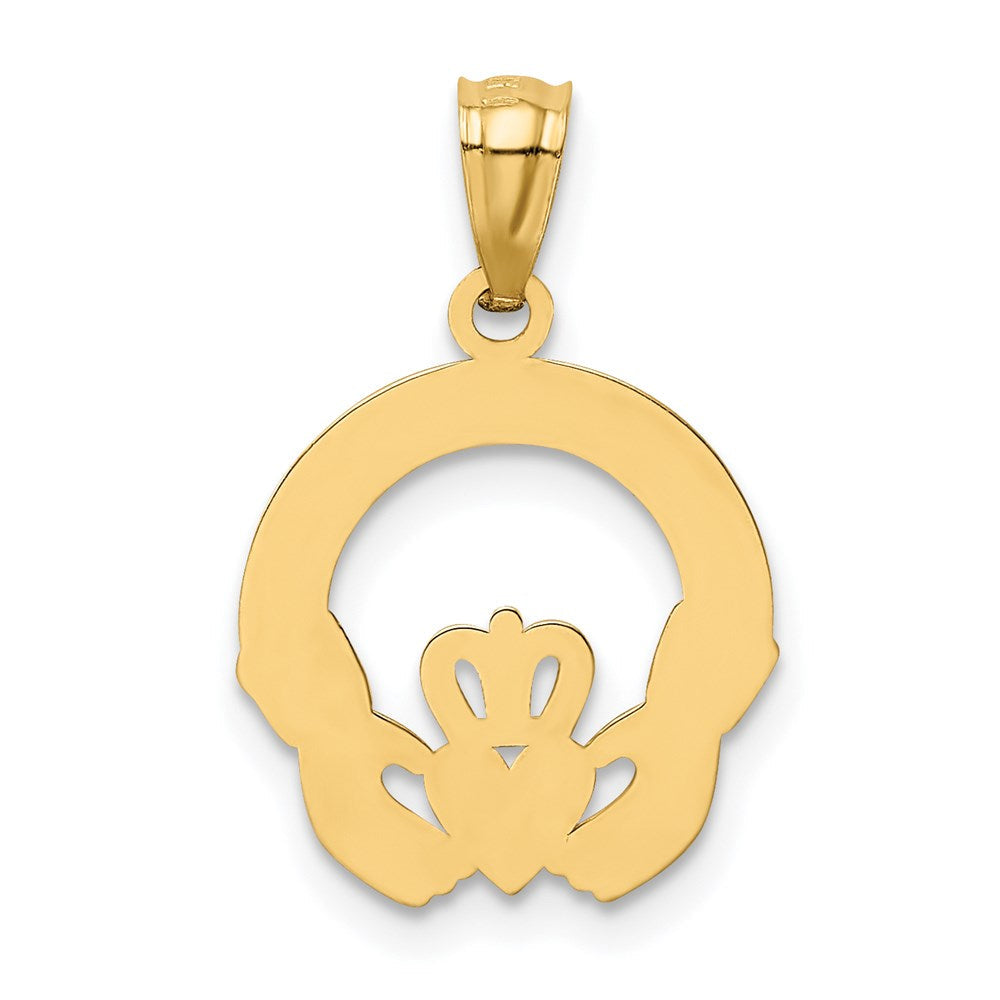 14K Gelbgold Claddagh Charm