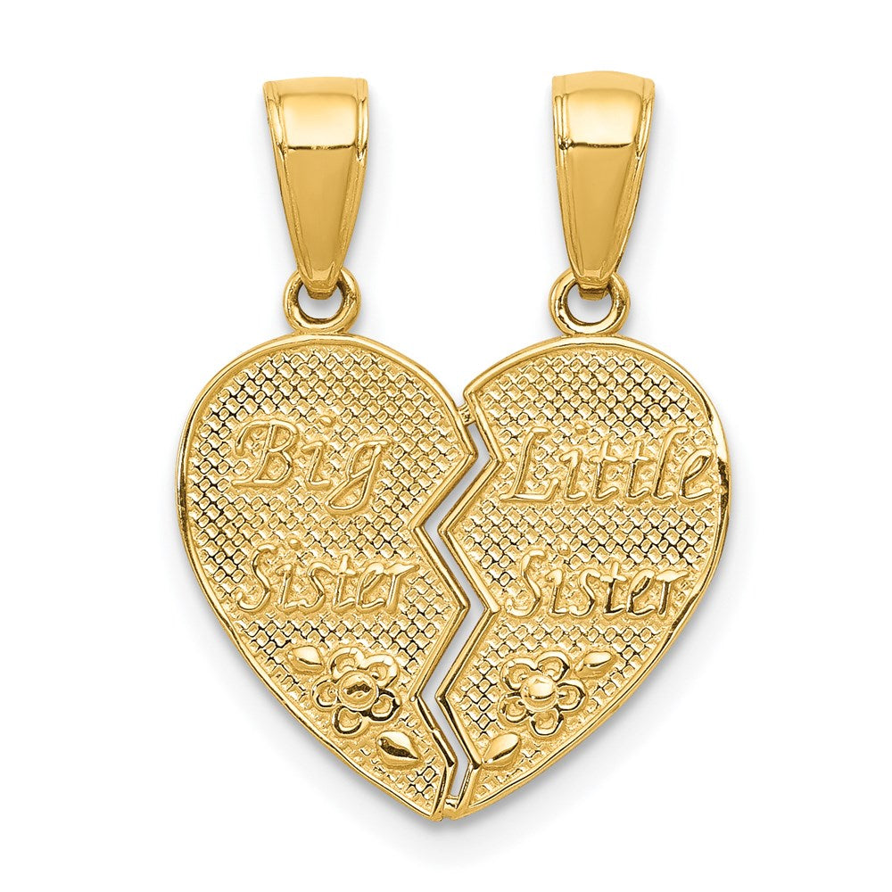 14K Gelbgold BIG SISTER-LITTLE SISTER Trennbarer Charm