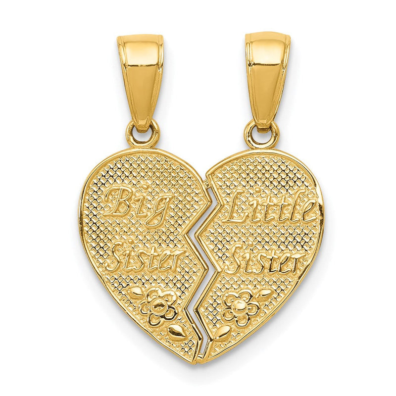 14K Gelbgold BIG SISTER-LITTLE SISTER Trennbarer Charm