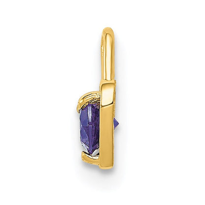 14K Gelbgold 14ky June Synthetisch Geburtsstein Herz Charm