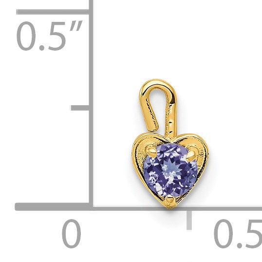 14K Gelbgold 14ky June Synthetisch Geburtsstein Herz Charm