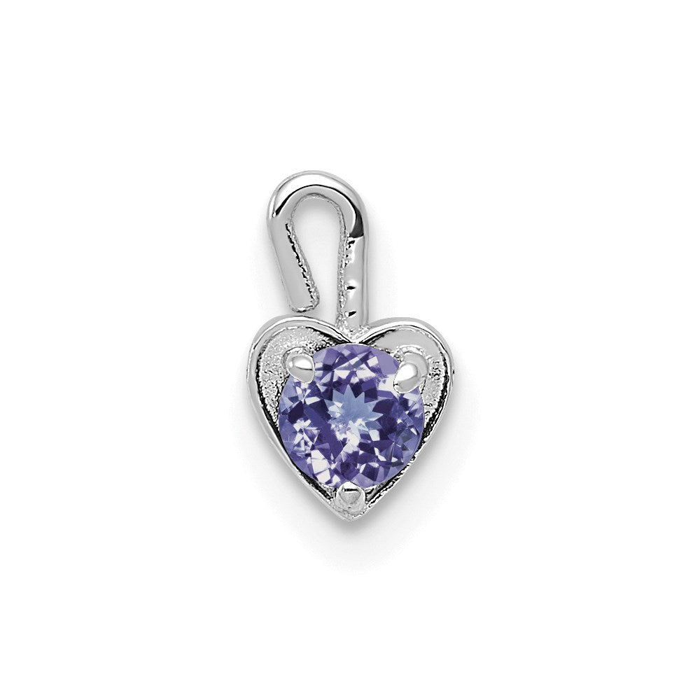 14K Weißgold June Synthetisch Geburtsstein Herz Charm