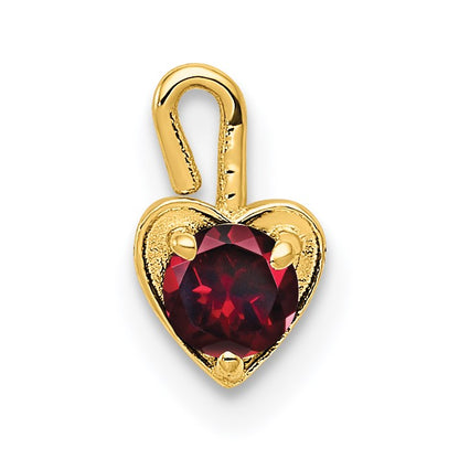 14K Gelbgold 14ky July Synthetisch Geburtsstein Herz Charm