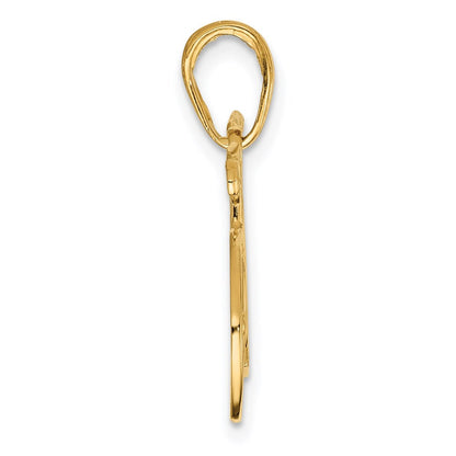 14K Gelbgold Poliert Bicycle Charm