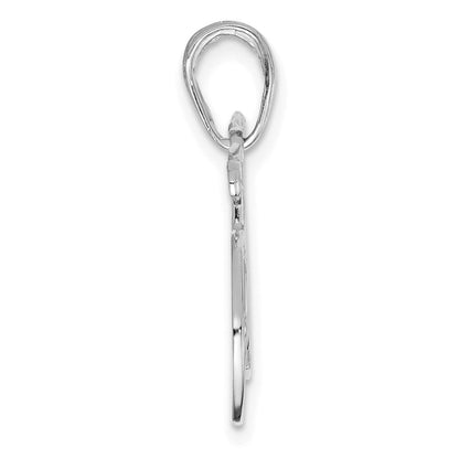 14K Weißgold Poliert Bicycle Charm