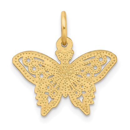 14K Gelbgold Schmetterling Charm