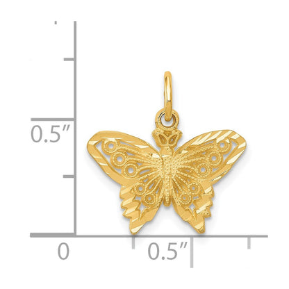 14K Gelbgold Schmetterling Charm