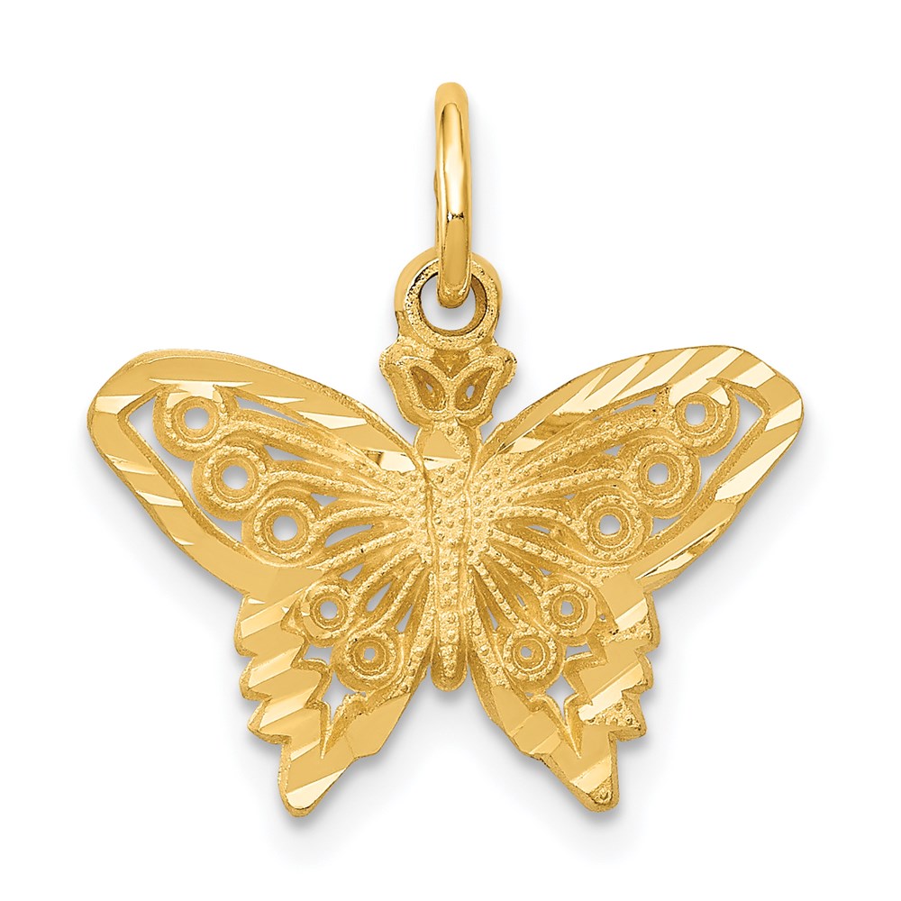 14K Gelbgold Schmetterling Charm