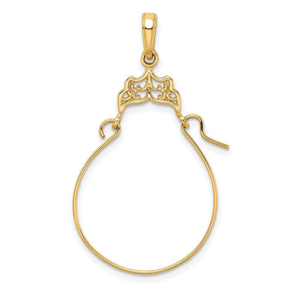 14K Gelbgold Filigran Charm Halter