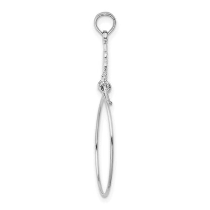 14K Weißgold Filigran Charm Halter