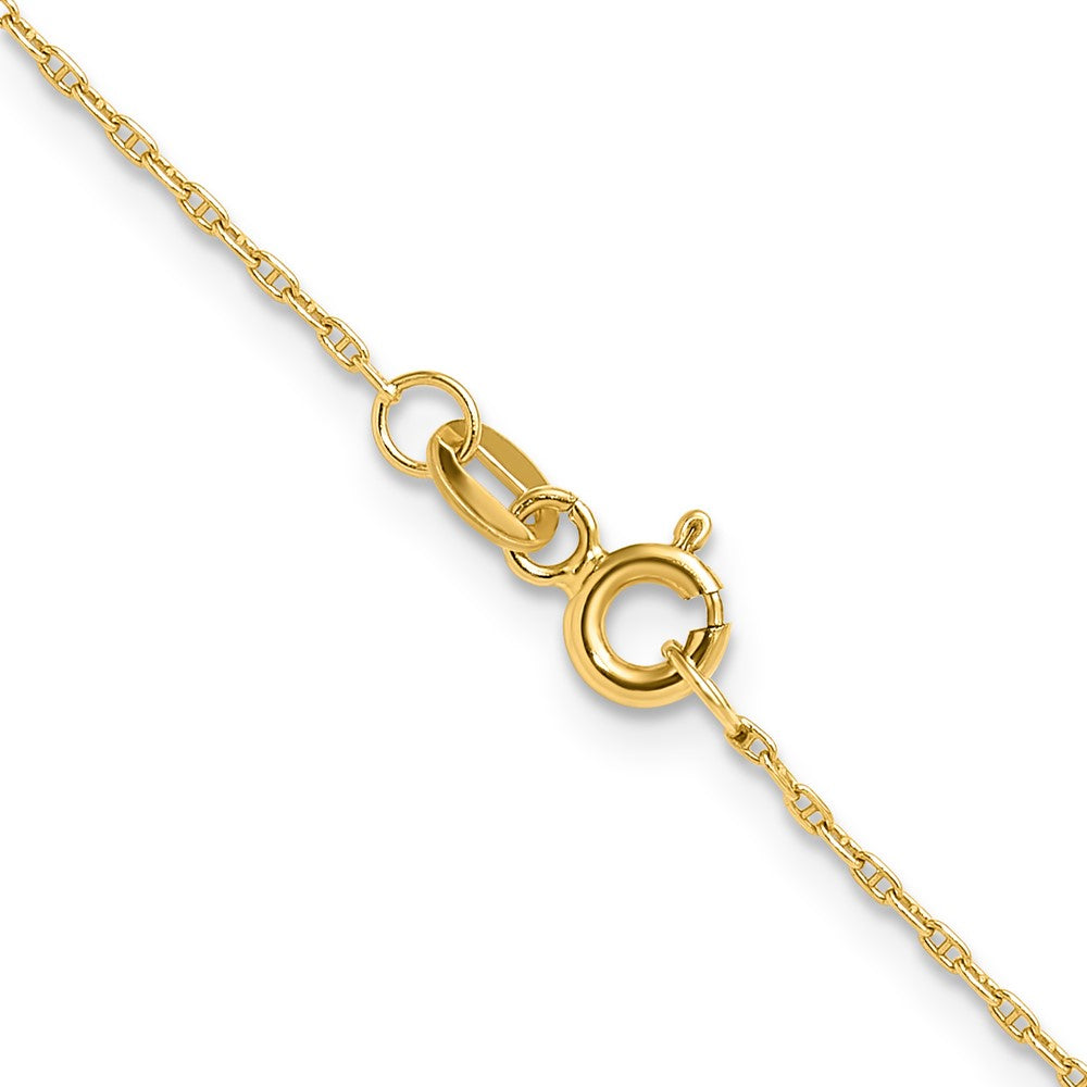 14K Gelbgold 1.05mm Mariners Glieder Halskette