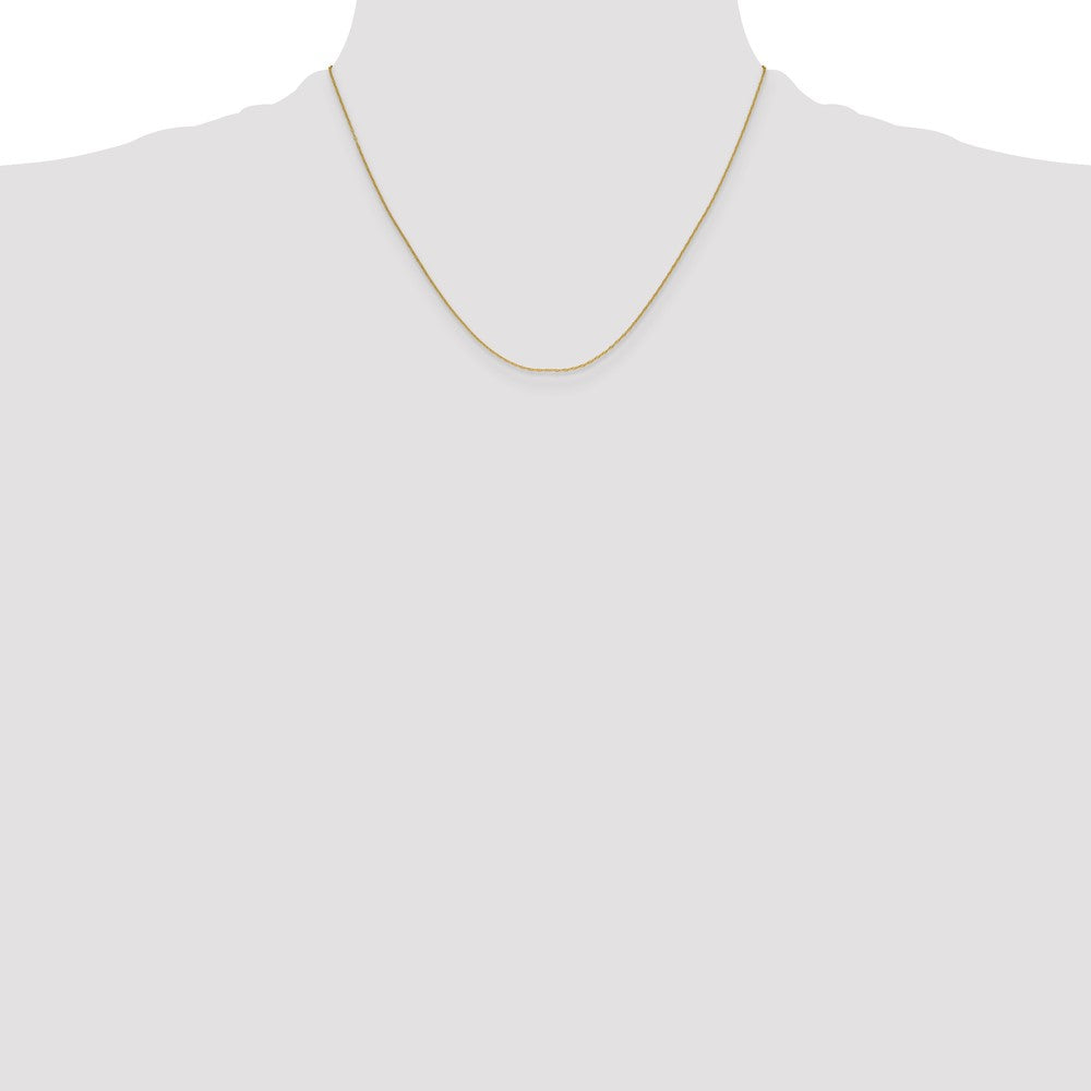 14K Gelbgold 1.05mm Mariners Glieder Halskette